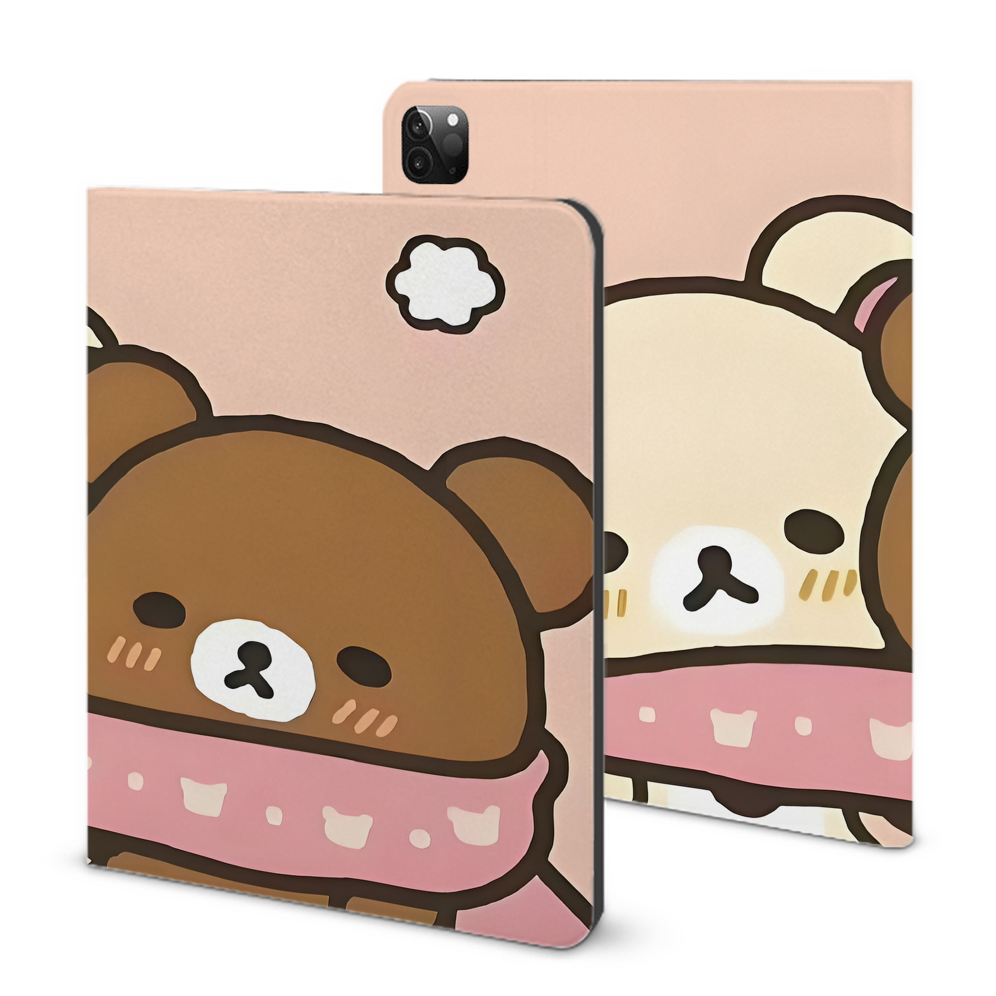 （画像用） リラックマ リラックマ キイロイトリ Rilakkuma Korilakkuma Kiiroitori IPadケース ペンホルダー付き ブックスタイルデザイン